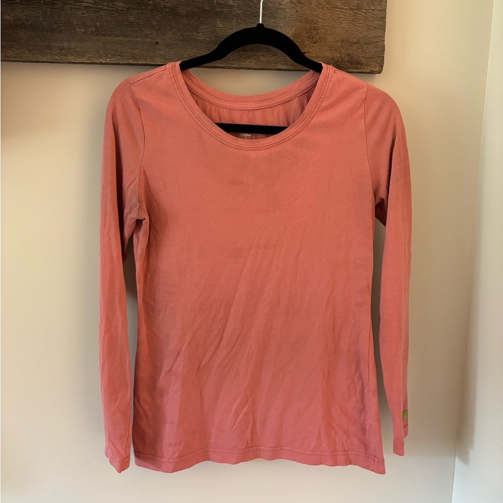 Healing Hands Coral Long Sleeve Top